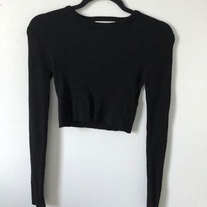 Crop long sweater